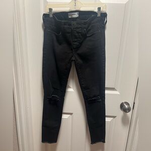 Blanqi | Black Distressed Skinny Jeans Maternity‎ Sz 2